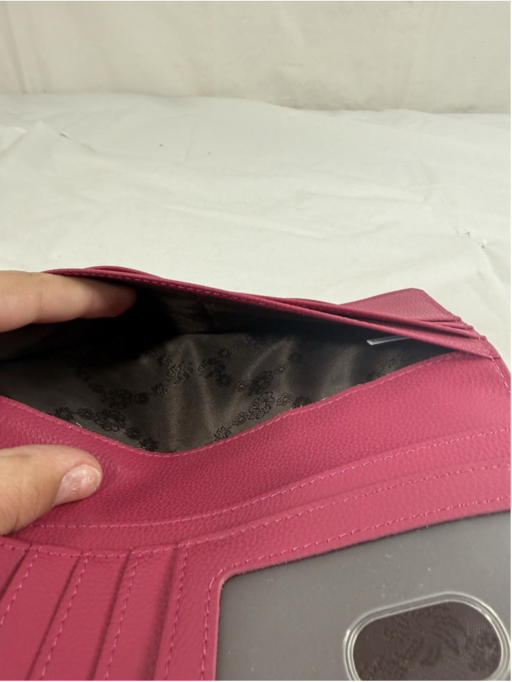 Bveyzi Leather Wallet Fuchsia RFID BLOCKING NEW - Picture 14 of 16